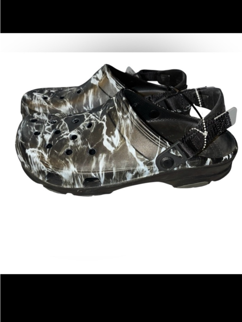Crocs Men's Classic All-Terrain Clog Black/white marble